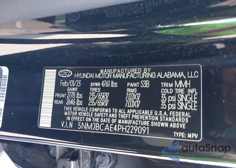 2023 Hyundai Tucson Sel from USA, damaged, VIN 5NMJBCAE4PH229091